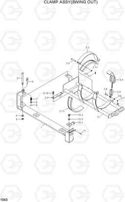 1043 CLAMP ASSY(SWING OUT) 20G/25G/30G-7, Hyundai