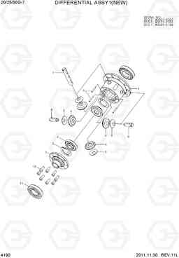 4190 DIFFERENTIAL ASSY 1 (NEW) 20G/25G/30G-7, Hyundai