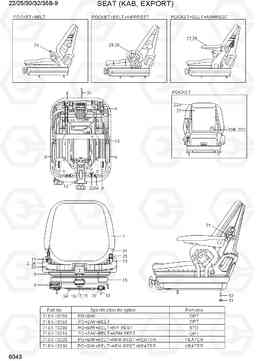 6043 SEAT (KAB, EXPORT) 22/25/30/32/35B-9, Hyundai