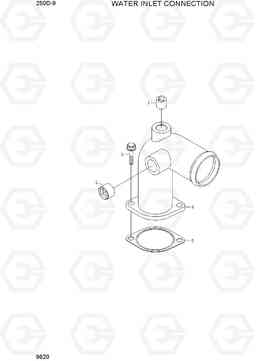 9620 WATER INLET CONNECTION 250D-9, Hyundai