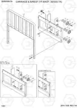 7251 CARRIAGE & B/REST (TF-MAST,30/33G-7A) 25/30/33G-7A, Hyundai