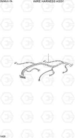 1A20 WIRE HARNESS ASSY 25LC/30LC-7A, Hyundai