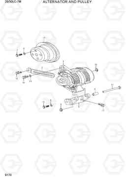 9170 ALTERNATOR AND PULLEY 25LC/30LC-7M, Hyundai