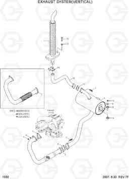 1030 EXHAUST SYSTEM(VERTICAL) 35DS/40DS/45DS-7, Hyundai