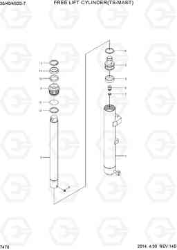 7470 FREE LIFT CYLINDER(TS-MAST) 35DS/40DS/45DS-7, Hyundai