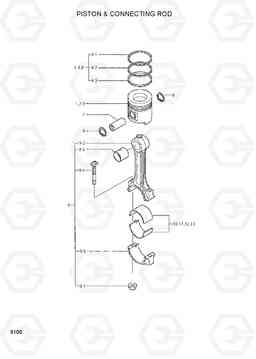 9100 PISTON & CONNECTING ROD 35DS/40DS/45DS-7, Hyundai