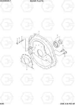 9290 REAR PLATE 35DS/40DS/45DS-7, Hyundai