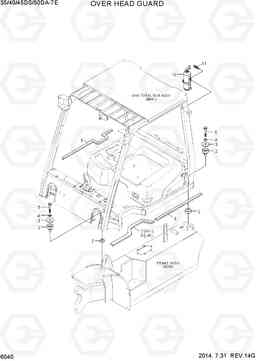 6040 OVER HEAD GUARD 35/40/45DS/50DA-7E, Hyundai