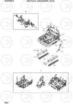 6043 SEAT(2/2, GRAMMER, STD) 40/45/50B-9, Hyundai