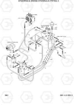2061 STEERING & BRAKE HYDRAULIC PIPING 2 H80/LGP, Hyundai
