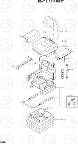 5070 SEAT & ARM REST H80/LGP, Hyundai