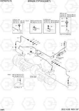 3081 BRAKE PIPING(WET, KOREA) HDF50/70-7S, Hyundai
