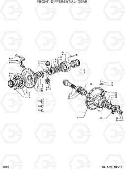 3081 FRONT DIFFERENTIAL GEAR HL35C, Hyundai