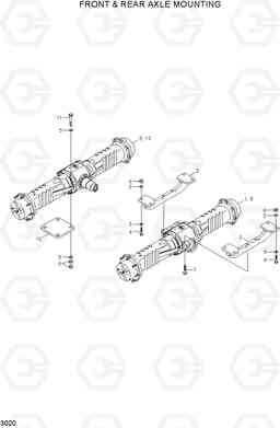 3020 FRONT & REAR AXLE MOUNTING HL720-3(#0053-), Hyundai