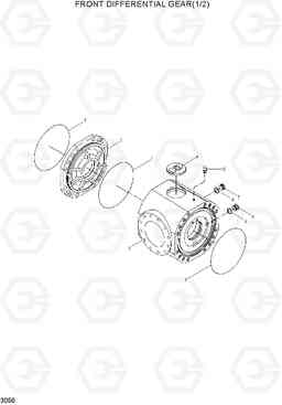 3050 FRONT DIFFERENTIAL GEAR(1/2) HL720-3(#0053-), Hyundai