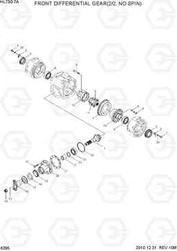 6295 FRONT DIFF GEAR(2/2, NO SPIN) HL730-7A, Hyundai