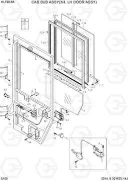 5100 CAB SUB ASSY(3/4, LH DOOR ASSY) HL730-9A, Hyundai