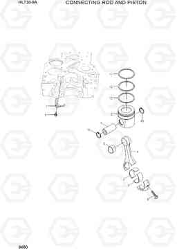 9480 CONNECTING ROD AND PISTON HL730-9A, Hyundai