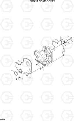 8060 FRONT GEAR COVER HL730-3(#1001-), Hyundai