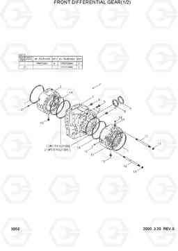 3050 FRONT DIFFERENTIAL GEAR(1/2) HL740-3(-#0847), Hyundai