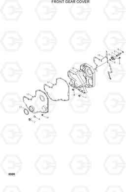 8080 FRONT GEAR COVER HL740-3(-#0847), Hyundai
