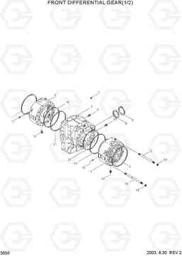 3050 FRONT DIFFERENTIAL GEAR(1/2) HL740-3(#0848-), Hyundai