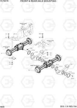 6020 FRONT & REAR AXLE MOUNTING HL740-7S, Hyundai
