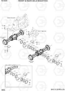 6020 FRONT & REAR AXLE MOUNTING HL740-9, Hyundai
