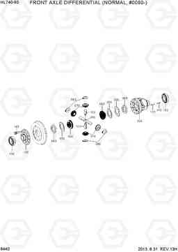 6440 FRONT AXLE DIFFERENTIAL(NORMAL, #0080-) HL740-9S, Hyundai
