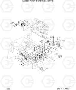 4010 BATTERY BOX & CABLE ELECTRIC HL740TM-3(-#0250), Hyundai