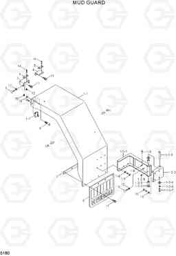 5180 MUD GUARD HL740TM-7, Hyundai