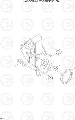 9540 WATER INLET CONNECTION HL740TM-7A, Hyundai