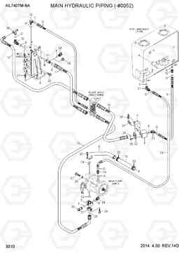 3010 MAIN HYDRAULIC PIPING(-#0052) HL740TM-9A, Hyundai