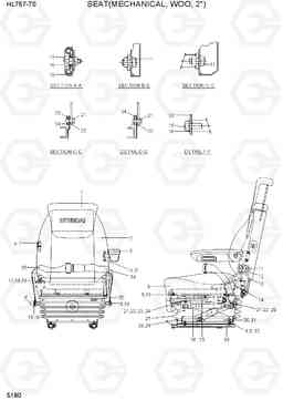 5180 SEAT(MECHANICAL, WOO) HL757-7S, Hyundai