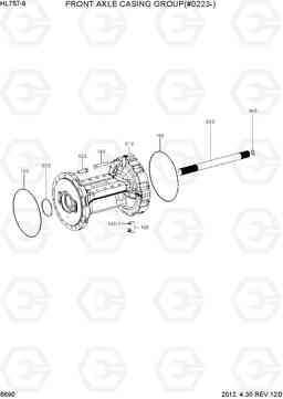 6690 FRONT AXLE CASING GROUP(#0223-) HL757-9, Hyundai