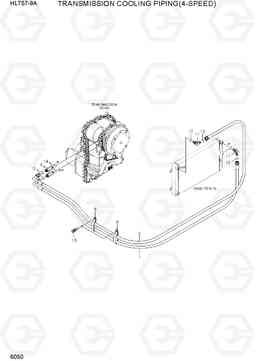 6050 TRANSMISSION COOLING PIPING(4-SPEED) HL757-9A, Hyundai