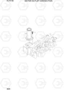 9620 WATER OUTLET CONNECTION HL757-9A, Hyundai