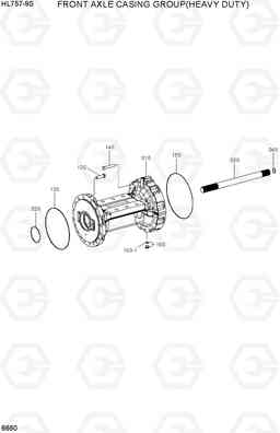 6660 FRONT AXLE CASING GROUP(HEAVY DUTY) HL757-9S, Hyundai