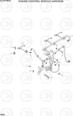 A620 ENGINE CONTROL MODULE HARNESS HL757TM-9, Hyundai