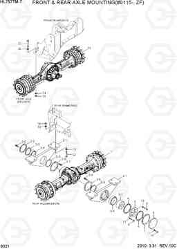 6021 FRONT & REAR AXLE MOUNTING(#0115-, ZF) HL757TM-7, Hyundai