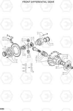3080 FRONT DIFFERENTIAL GEAR HL760(#1302-), Hyundai