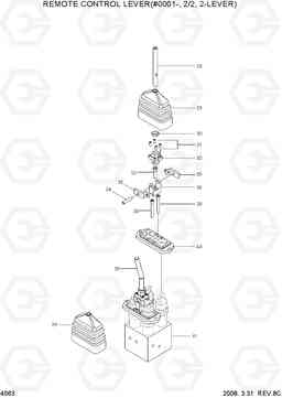 4063 REMOTE CONTROL LEVER(#0001-,2/2,2-LEVER) HL760-7, Hyundai