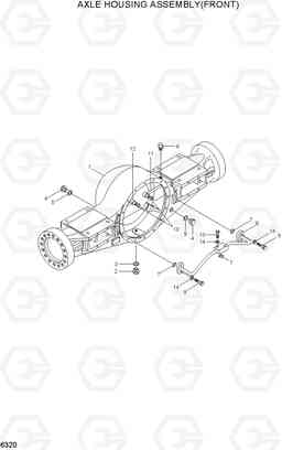 6320 AXLE HOUSING ASSEMBLY(FRONT) HL760-7, Hyundai