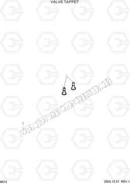 9013 VALVE TAPPET HL760-7, Hyundai