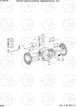 6420 FRONT AXLE CASING 1(#0294-#1387, ZF) HL760-7A, Hyundai