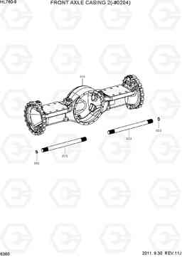 6360 FRONT AXLE CASING 2(-#0204) HL760-9, Hyundai