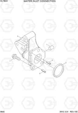 9540 WATER INLET CONNECTION HL760-9, Hyundai