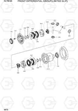6670 FRONT DIFFERENTIAL GROUP(LIMITED SLIP) HL760-9A, Hyundai
