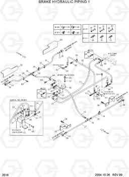 2016 BRAKE HYDRAULIC PIPING 1 HL770(#1171-), Hyundai