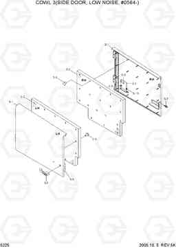 5225 COWL 3(SIDE DOOR, LOW NOISE, #0564-) HL770-7, Hyundai